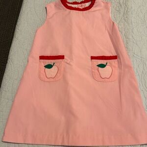 The Beaufort Bonnet Company Pink Dress with Red Apples